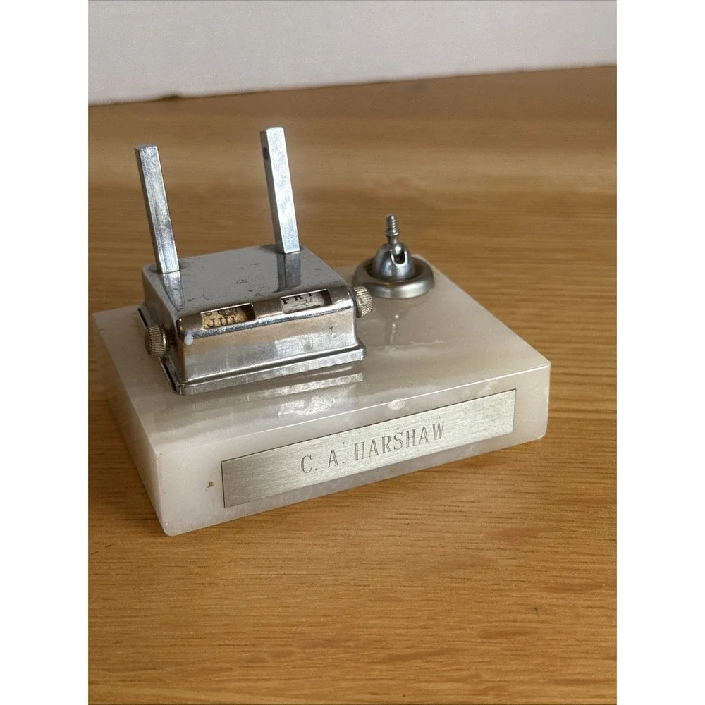 Vintage Marble C.A. Harshaw Pen Holder -missing Pcs